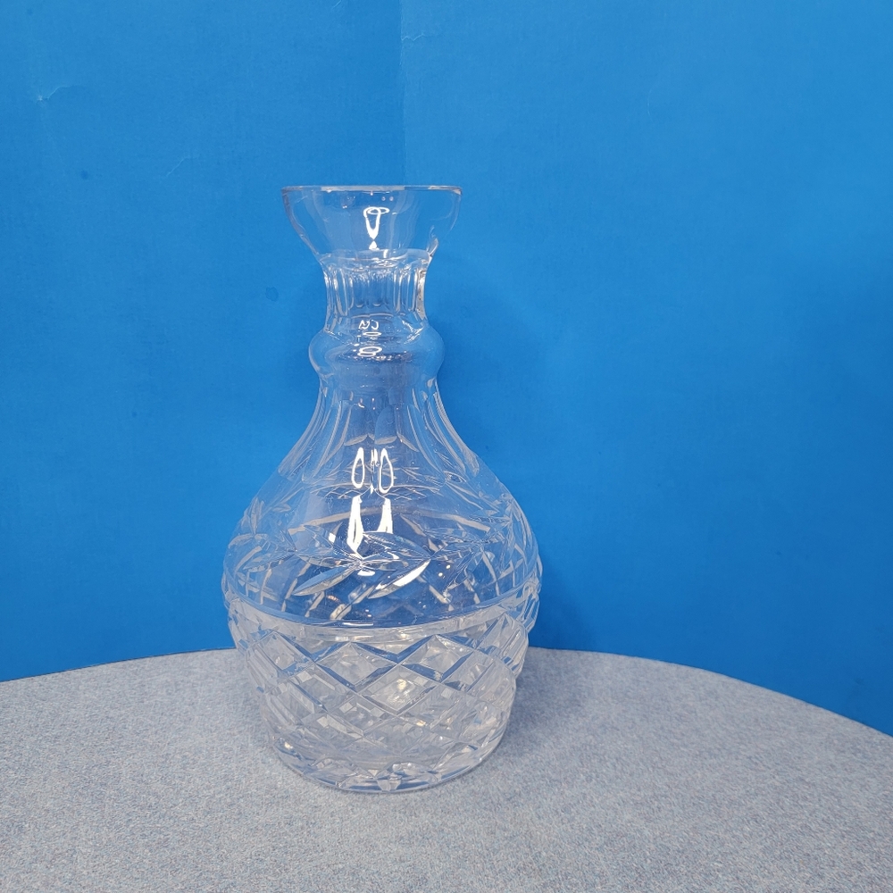 Waterford Glandore Decanter Diamond Cut Crystal Neck Ring Faceted NO STOPPER